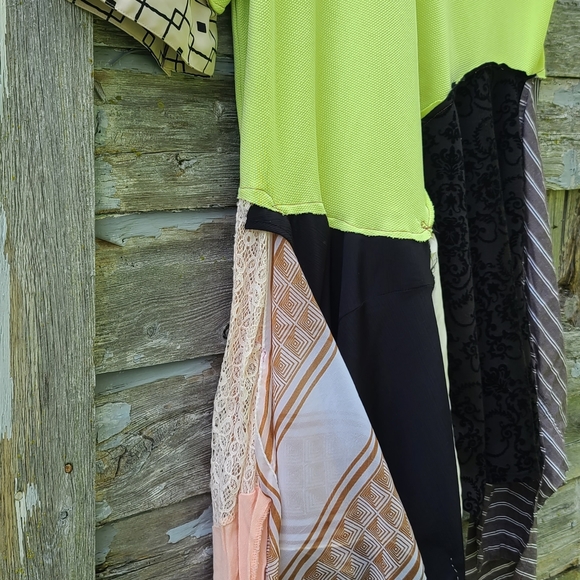 Handcrafted Boho Patchwork Upcycled dress - Picture 3 of 4